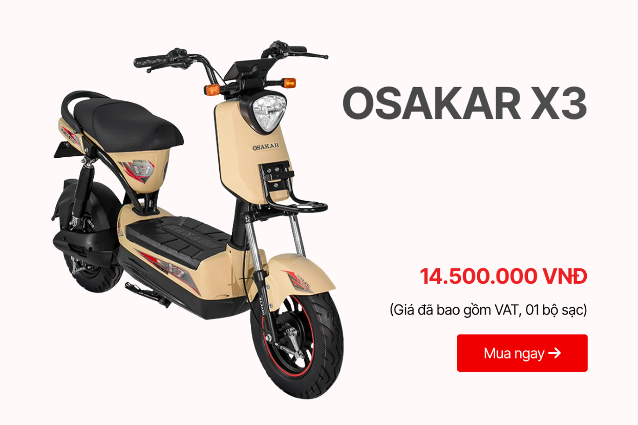 Xe điện OSAKAR X3. Nguồn: Ảnh Internet