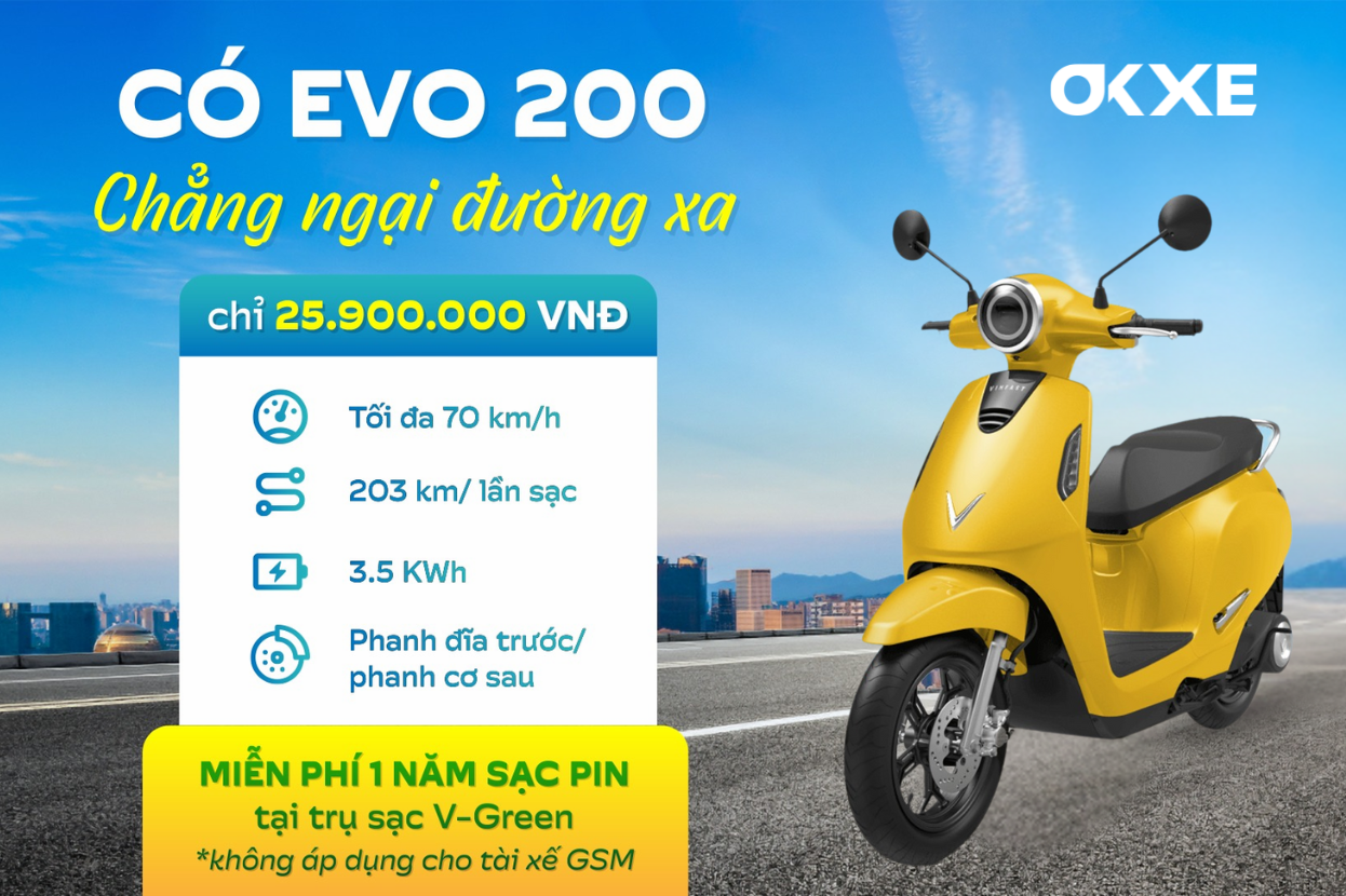 Xe máy điện Evo 200. Nguồn: Ảnh Internet
