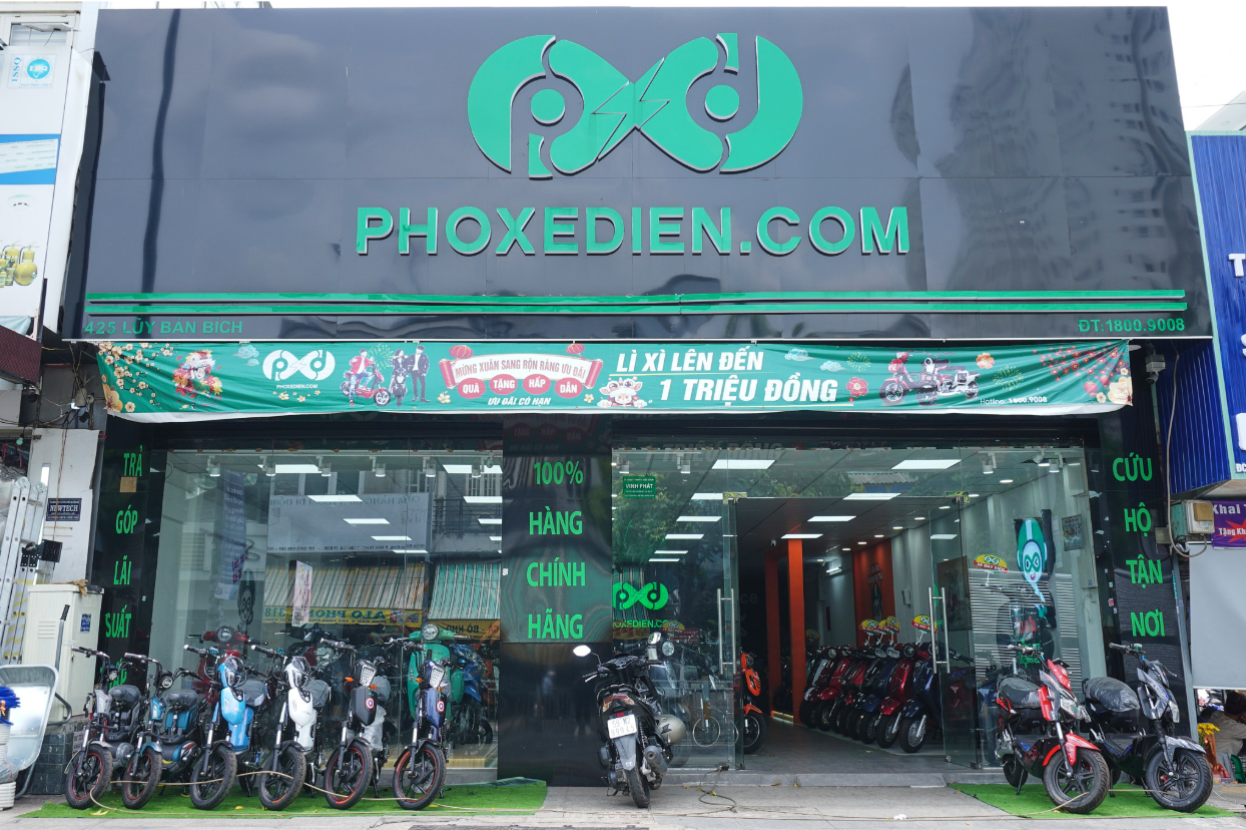 Cửa hàng xe máy điện Phố Xe Điện. Nguồn: Ảnh Internet