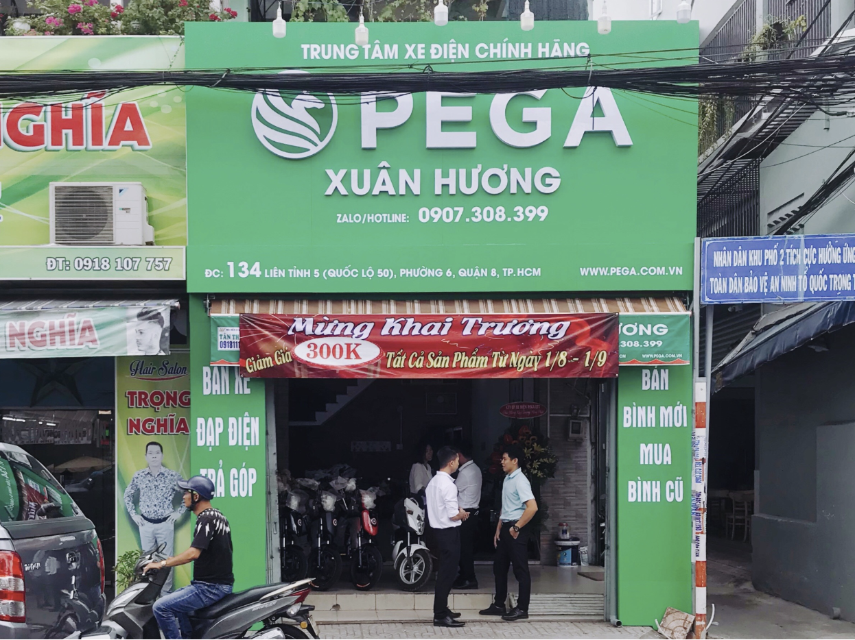 Cửa hàng xe máy điện PEGA. Nguồn: Ảnh Internet
