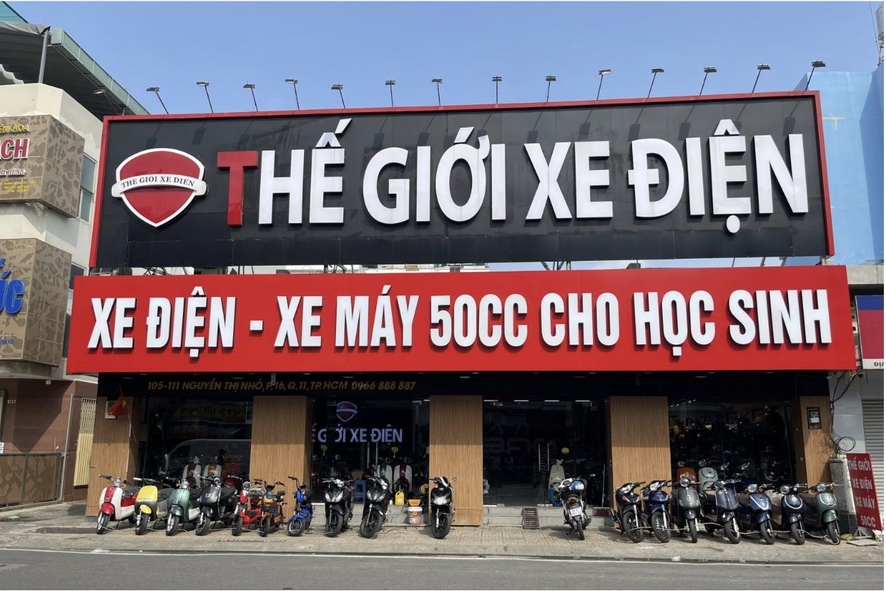 Cửa hàng xe máy điện Thế Giới Xe Điện. Nguồn: Ảnh Internet