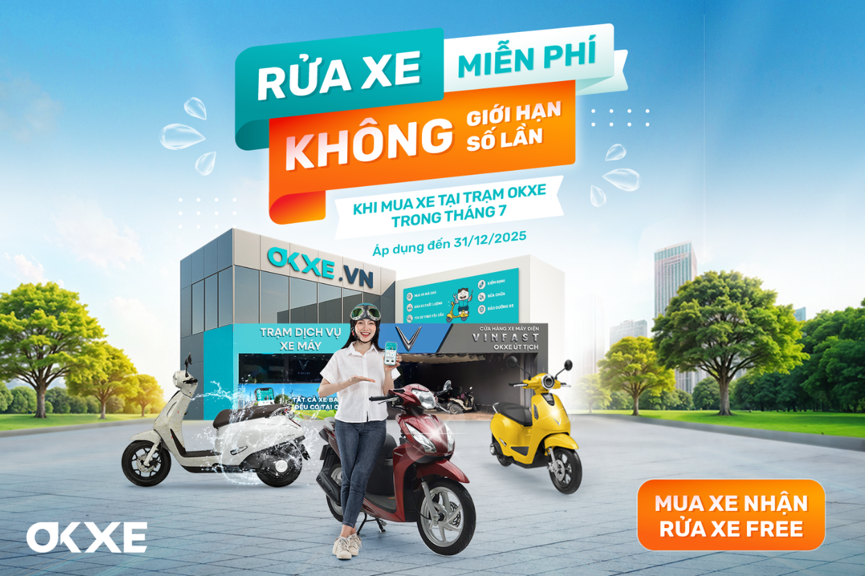 Ưu đãi rửa xe miễn phí khi mua xe trong tháng 7