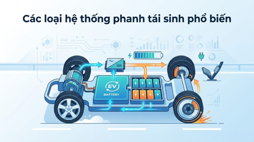 Các loại hệ thống phanh tái sinh phổ biến