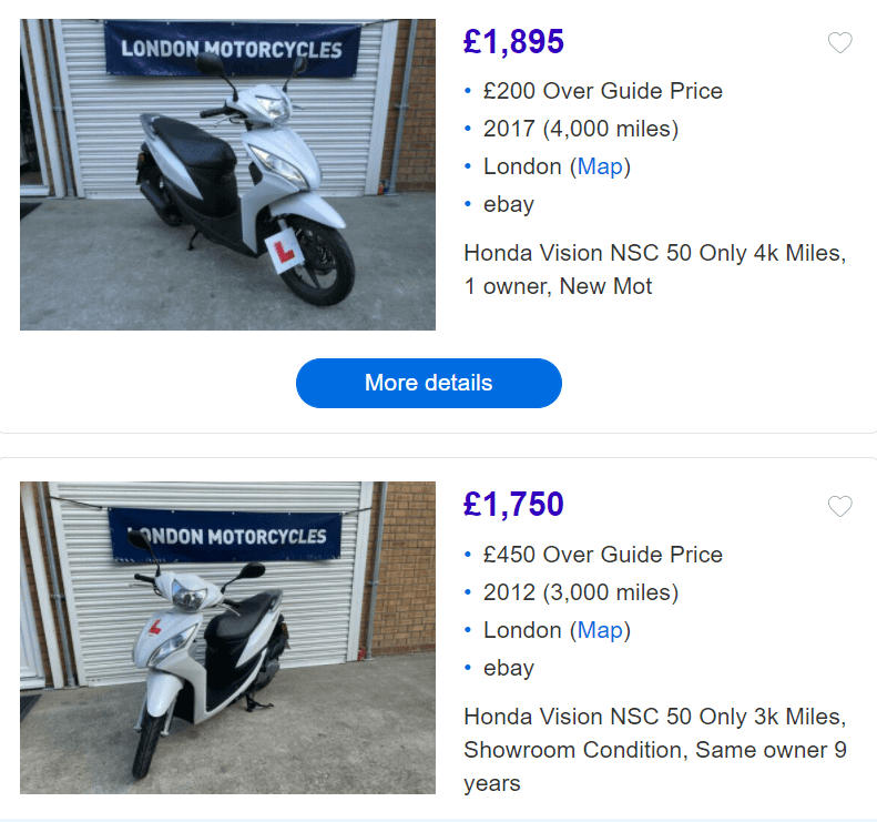 Xe Vision 50cc giá bao nhiêu và gợi ý địa chỉ mua xe